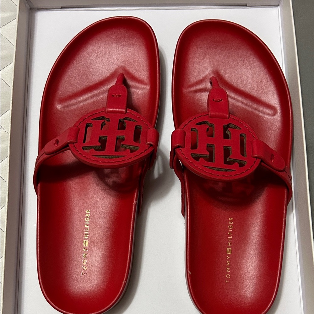 Tommy Hilfiger Bold Red Slides